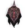 110*110cm Russian Square Scarf Women Luxury Floral Print Bandana Shawl