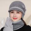 In The Elderly Hat Women Winter Double Warm Ear Protection Wool Hat Cold Knitted Cap
