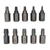 10Pcs Damaged Screw Extractor Drill Bit Set Multi-Spline Bolt Screw Extractor Slip Teeth Remove Broken Bolt Extractor