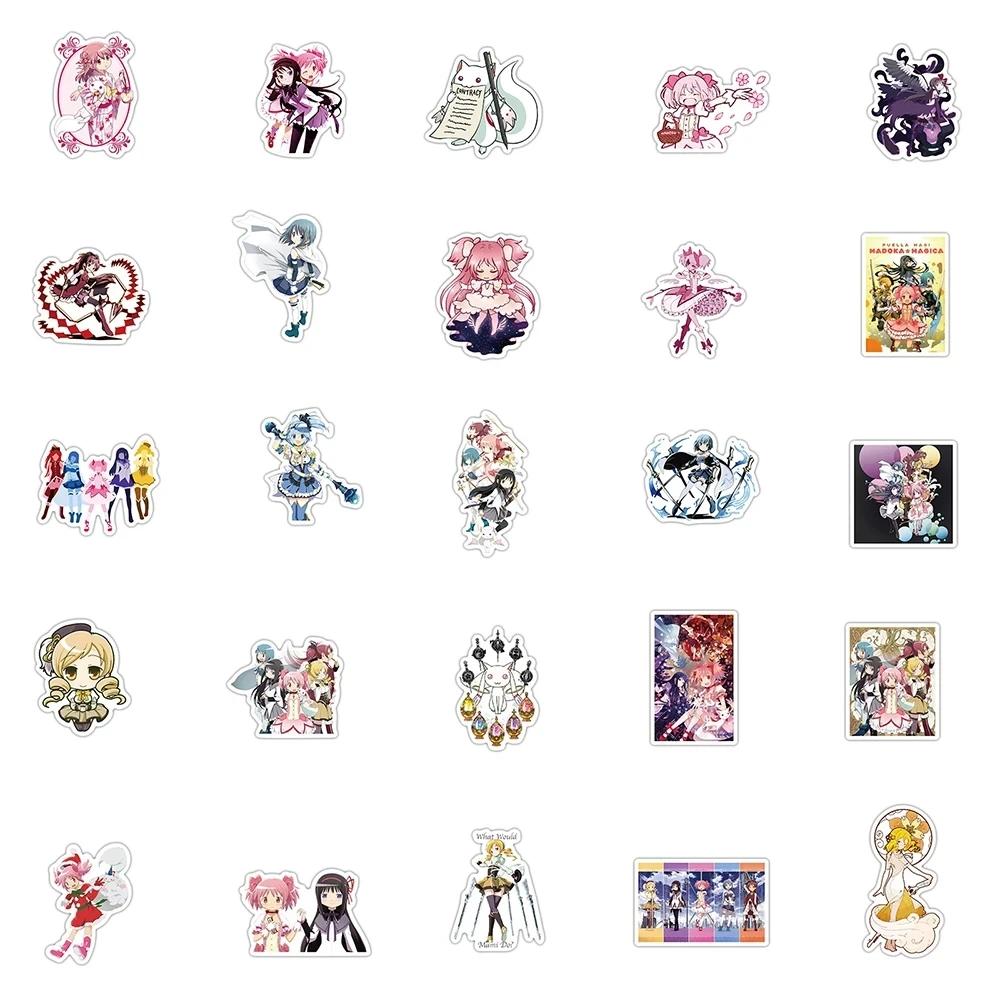 50 шт. Наклейки Аниме Puella Magi Madoka Magica Мультяшные Наклейки DIY Мотоцикл Багаж Гитара Скейтборд Забавная Наклейка Игрушки Подарки