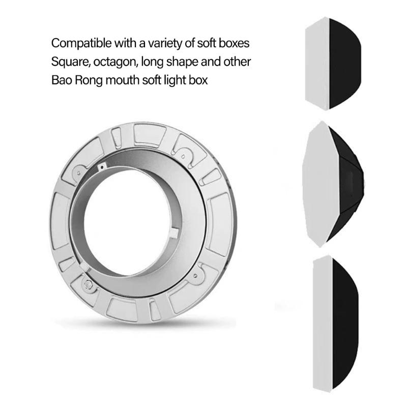 Металлический адаптер спидринга для софтбокса с креплением Bowen, крепление спидринга для восьмиугольного квадратного софтбокса, стабильная поддержка для фотографии