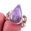 Natural Tiffany Stone Gemstone 925 Solid Silver Jewelry Two Tone Ring S.9US N4D99