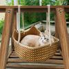 Spring and Summer Cat Hammock  Summer Sleeping Cool Nest Mat  Handmade Straw Cat Be Woven Pet Cat Nest  Rattan Cat Nest