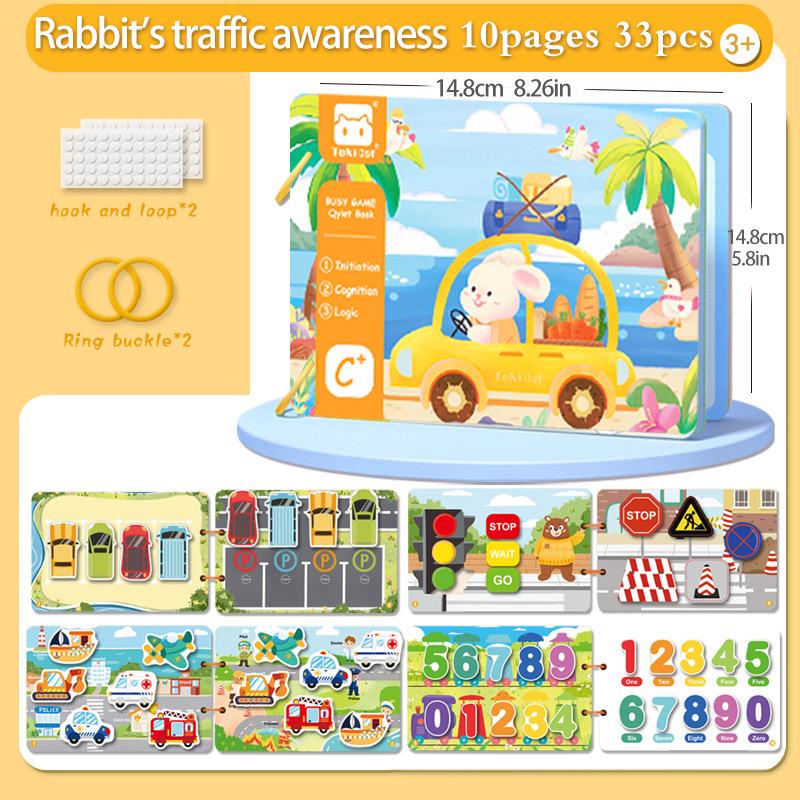 Развивающая книжка для малышей: Карточки на липучках для раннего развития и детского сада