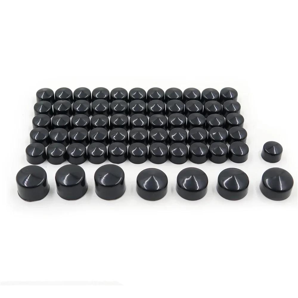 Motorcycle Parts 63pcs Chrome Caps Cover Kit for 2004-2015 Harley Sportster Engine & Misc Bolt Nut