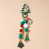 Cute Enamel Christmas Stocking Keychain Women Girls Key Ring Pendants for Handbag Decor DIY Handmade Key Chain Gift