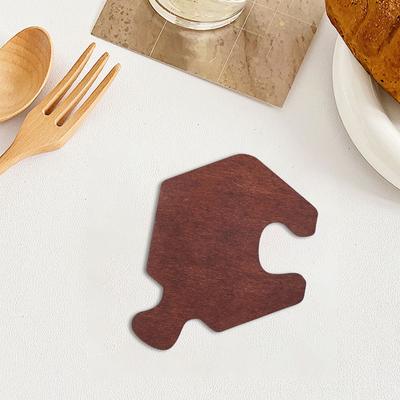 1/2/3 комплекта деревянных подставок-пазлов, забавные подставки под кофейные чашки, термостойкие подставки для столовых приборов, барные принадлежности, домашний подарок