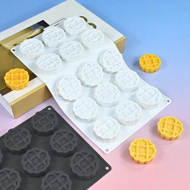 Food Grade Silicone Baking Molds Make 15 Round Waffles Chocolates And Cookie Multipurpose Baking Supplies