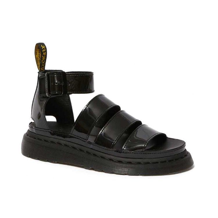 Доктор. Сандалии на ремешке Dr. Martens Clarissa II из лакированной кожи Черные 24822001