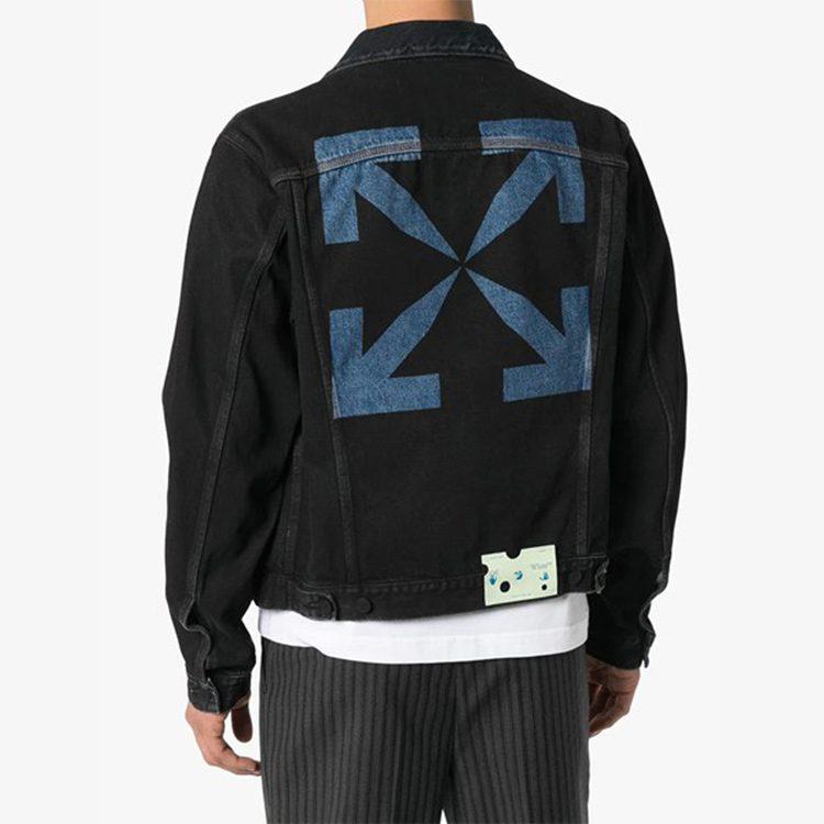 Джинсовая куртка OFF WHITE со трафаретными стрелками OMYE054E20DEN0031049