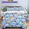 3pcs Bluey Bedding Set Duvet Cover Closure Includes 1 Duvet Cover & 2 Pillowcases, Soft and Comfortable for All Seasons.