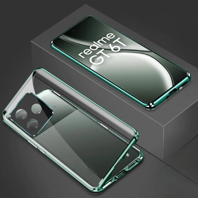Case for Realme GT 6 / 6T, Frame Case, Green