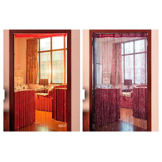 Yousheng Glitter Door Wartain с серебряной лентой, гибкая блестящая кисточка, Flash Line, занавеска для балкона