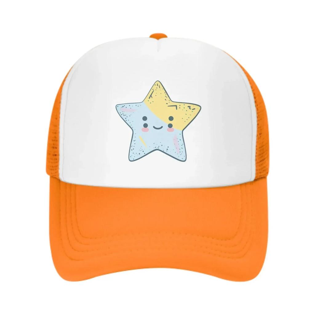 Four Eyed Stars Spring Summer Leisure Sports Daily Sun Hat Fishing Outdoor Unisexs and Womens Truck Caps Fashion Casquette