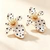 Irregular Shap Large Flower Earrings Wedding French Earrings  Fashion Outfit
