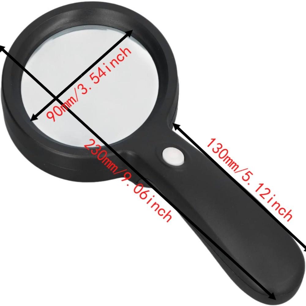 Illuminated Lighted Led Magnifying Glass 10X Handheld Magnifying Glass For Seniors Reading