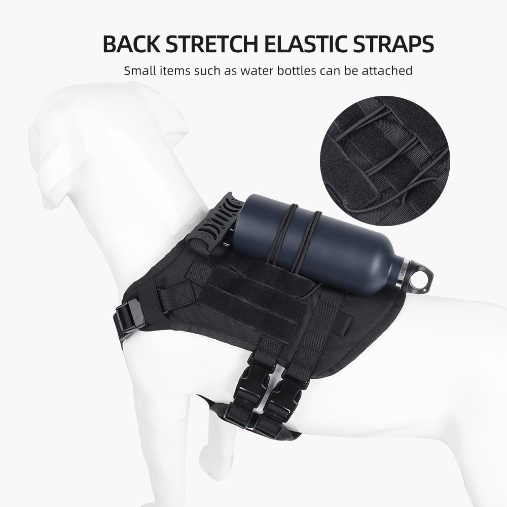 Тактический жилет для большой собаки, уличная водонепроницаемая шлейка для собаки, тактическая грудь и спина для средней и большой собаки, грудь и спина для дрессировки собаки