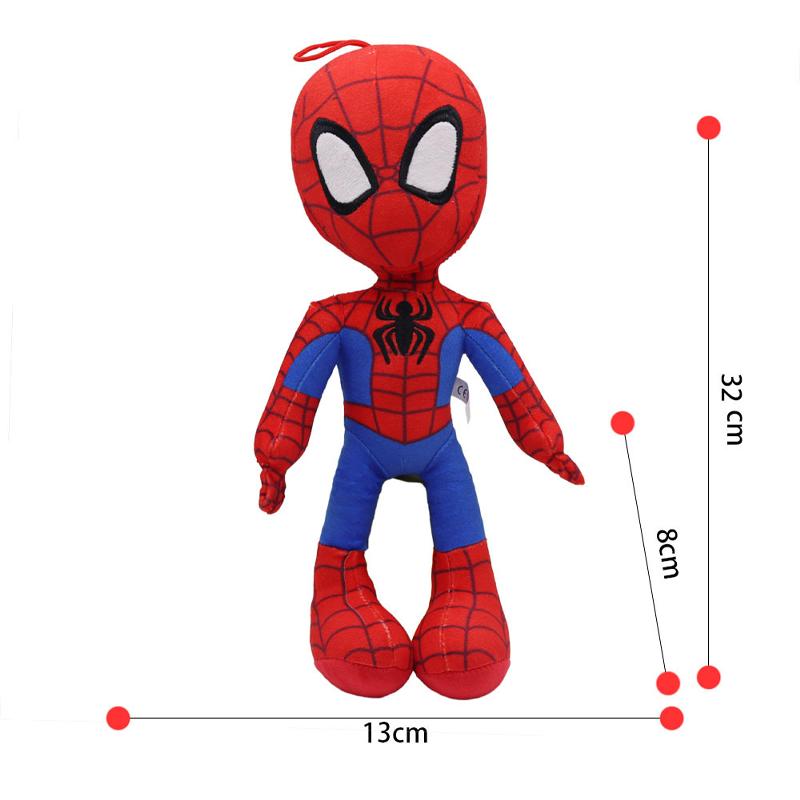 30cm Marvel Spiderman Plush Toy Soft Stuffed Cartoon Stuffeds Dolls Large Plushs Boy Cloth Dolls Pillow Kids Christmas Gift