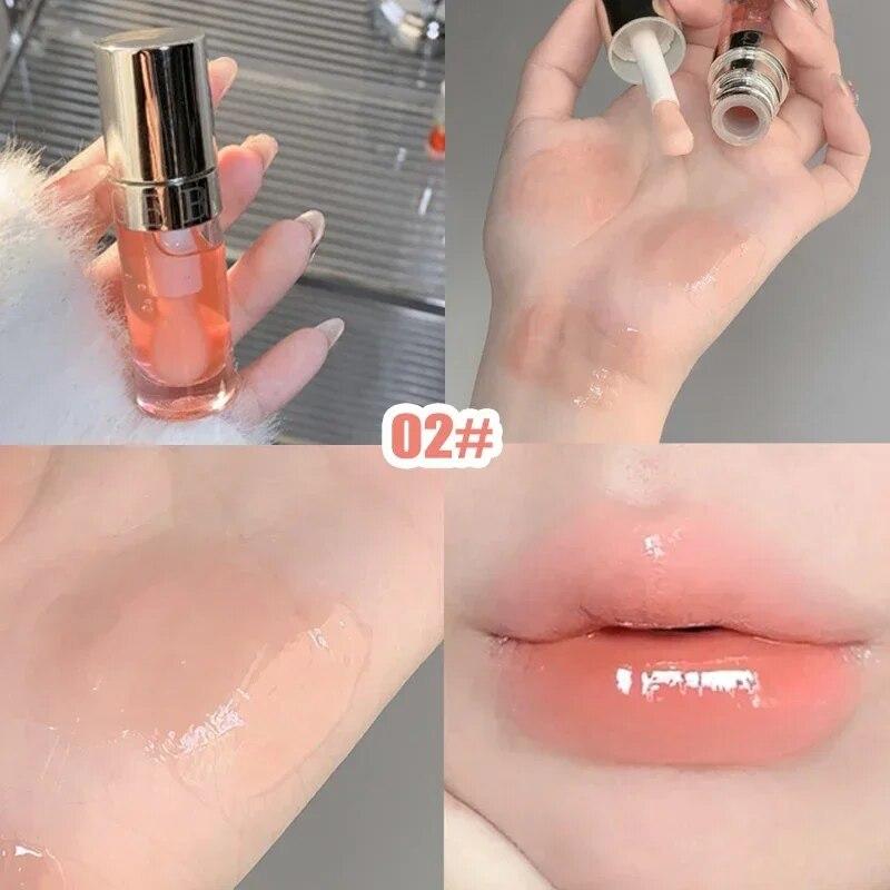 Желе-масло для губ, увлажняющее прозрачное средство для губ, блеск для губ, питательная жидкая помада, увлажняющий уход за губами