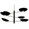 6 Stilnovo Shades Modern Lamp Exclusive Design Sputnik Chandelier Home Décor Ceiling Pendent Matte Black Iconic Lamp