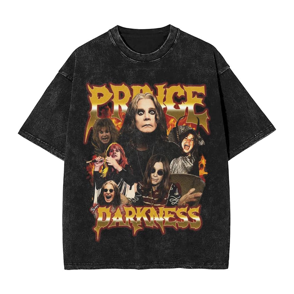Мужские футболки Ozzy Osbourne Топы Летние Ретро Футболки с коротким рукавом Круглый вырез Харадзюку Принт Футболка Дропшиппинг