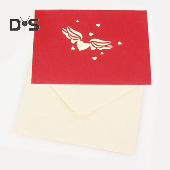 Открытка-раскладушка в виде 3D-сердца Поздравительная открытка ко Дню святого Валентина Автоматическая раскладная открытка ко Дню матери Подарок на годовщину