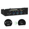 5.25" Передняя панель для ПК, USB 2.0 кардридер с 3 портами USB3.0, Type-C, eS