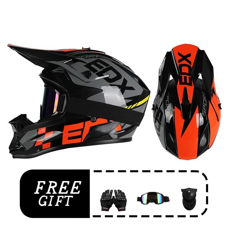 Full Face Off-Road Motorcycle Helmet Adults ABS Material DOT Certified Dirt Bike S M L XL