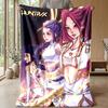 Фланелевое одеяло с принтом Kpop Demon Hunters Мягкое Теплое Легкое Всесезонное Одеяло для Дивана Кровати Кемпинга Домашнего Декора Праздничный Подарок