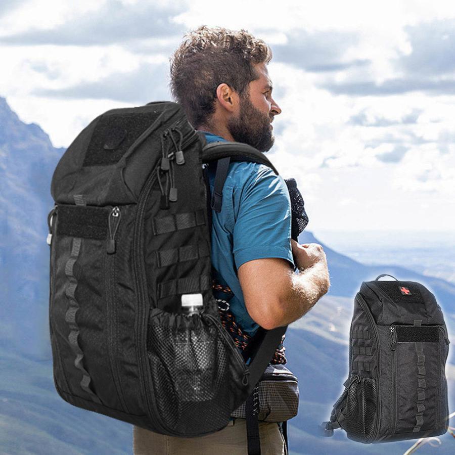 Outdoor Camping Survival First Aid Kit Large Capacity Waterproof Nylon Mounted Tactical Medical Backpack