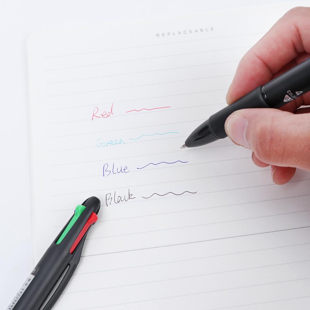 2/5/8pcs 0.7mm Retractable Plastic Chunky Writing Tool 4 in 1 Gel Pen Multicolor Ballpoint Pen