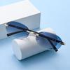 Rimless Sunglasses Oval Fashion Popular Women Men Shades Small Y2K Sun Glasses for Female Male Summer Traveling Lentes