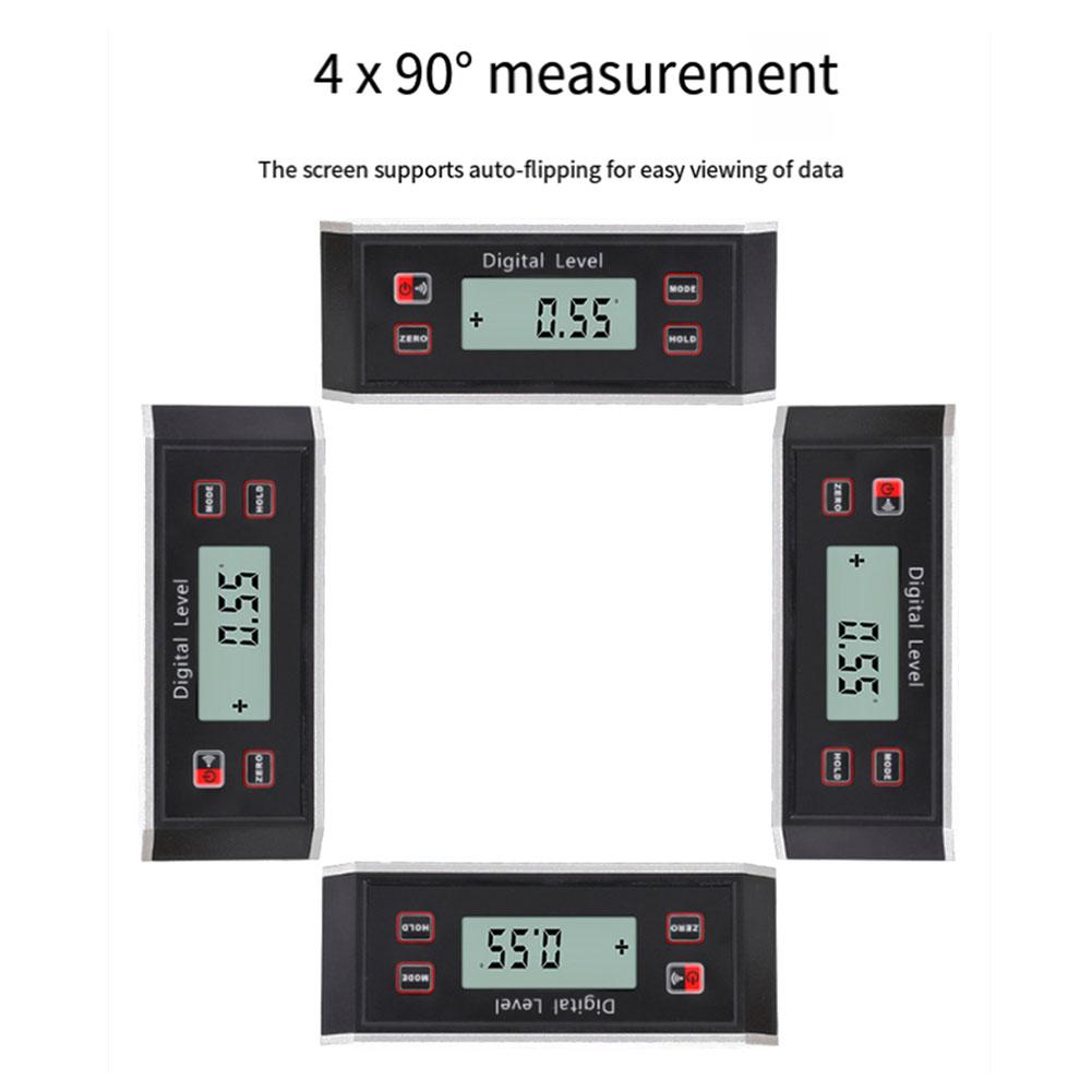 Цифровой угломер Угловая линейка Уровневые задачи Разрешение 0,01 мм Противоударный Кейс для переноски инструментов Встроенный магнит
