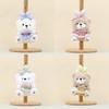 Plush Bear Keychain With Bowknot For Kids Gift And Bag Decor