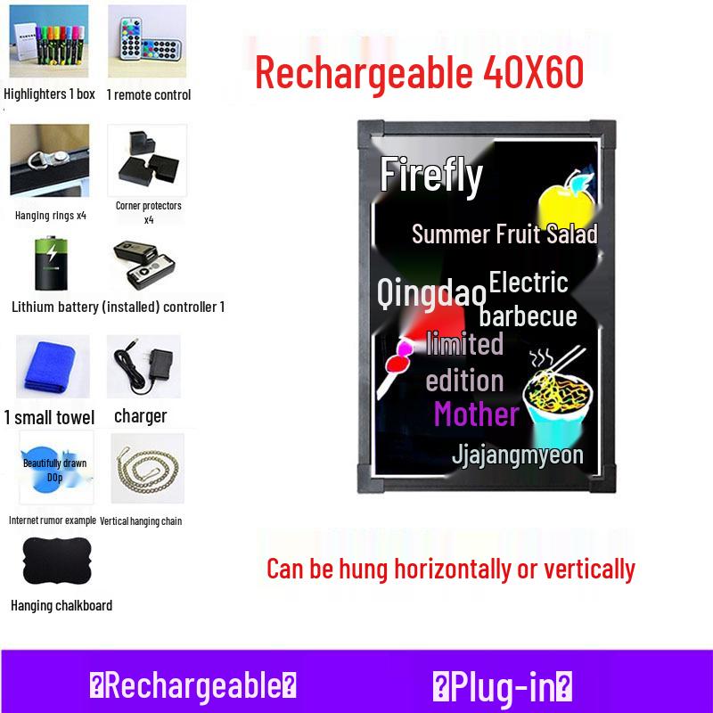 Светодиодная меловая доска - Светящаяся рекламная доска-меню