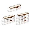 Egg Storage Container Automatic Egg Roller Organizer Clear Modern Space Saving Egg Holder for Fridge for Cabinet Cupboard