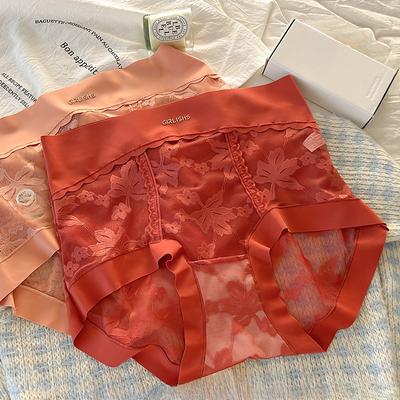 Большие размеры женское кружевное белье с высокой талией, утягивающее живот, удлиняющее бедра, хлопковое сексуальное нижнее белье