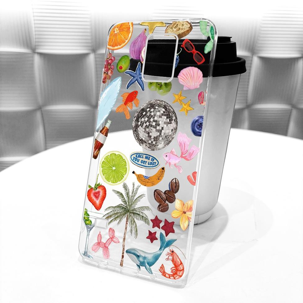 Transparent For Samsung S5 Case Fashion Butterfly Cute Cat Funny Painted Cover For Samsung Galaxy S5 SM-G900F SM-G900M Casing