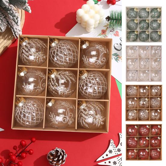 9 Pcs Christmas Ball Ornaments Shatterproof Christmas Decorative Balls Reusable Festival Hanging Ornaments for Christmas