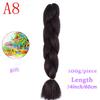 MISS WIG Ombre Oversized Hazelnut Hair 24" 100g Synthetic Crochet Braid Hair Extension Fiber