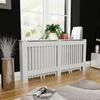 Radiator Cover - vidaXL - 172 Cm - MDF - White - Modern Slat Design