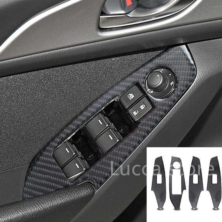 Углеродное волокно для Mazda 3 Axela 2013-2016 Аксессуары Панель передач Центральная консоль Приборная панель Кондиционер Воздуховод Дефлектор Подстаканник