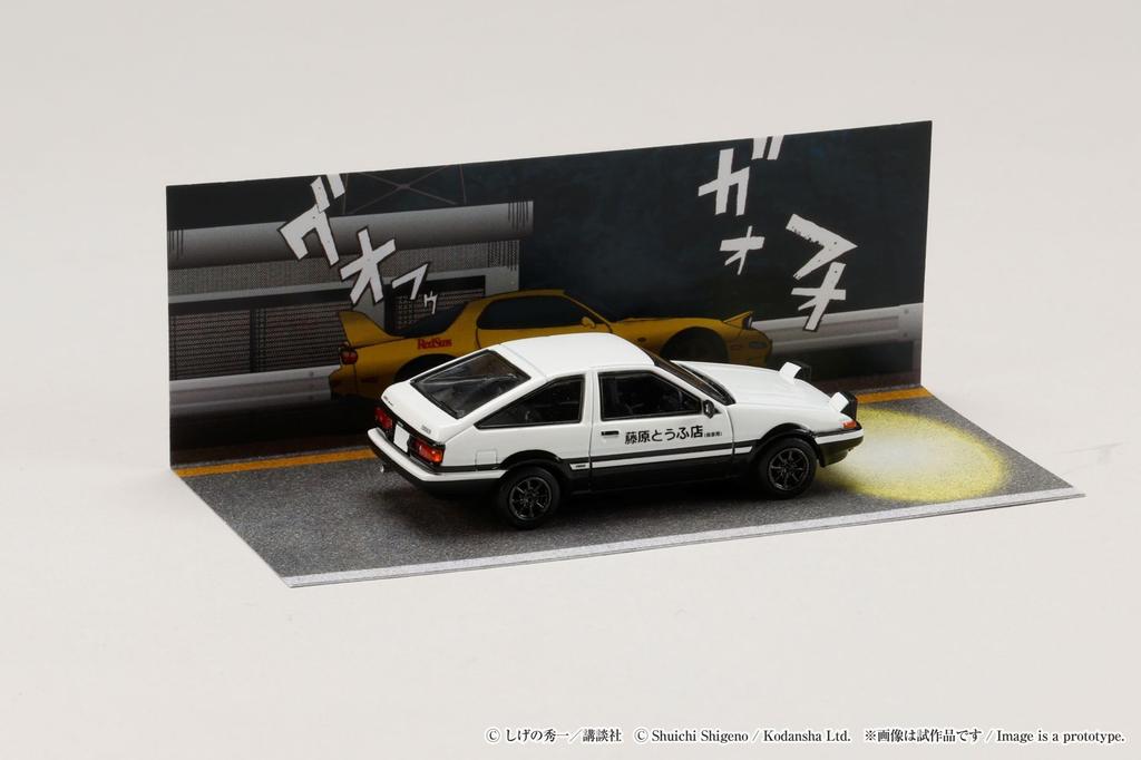 HobbyJAPAN Initial D 30th Anniversary Blister Package Diorama Set Series Toyota Sprinter Trueno Initial D Takumi Fujiwara VS Keisuke Takahashi