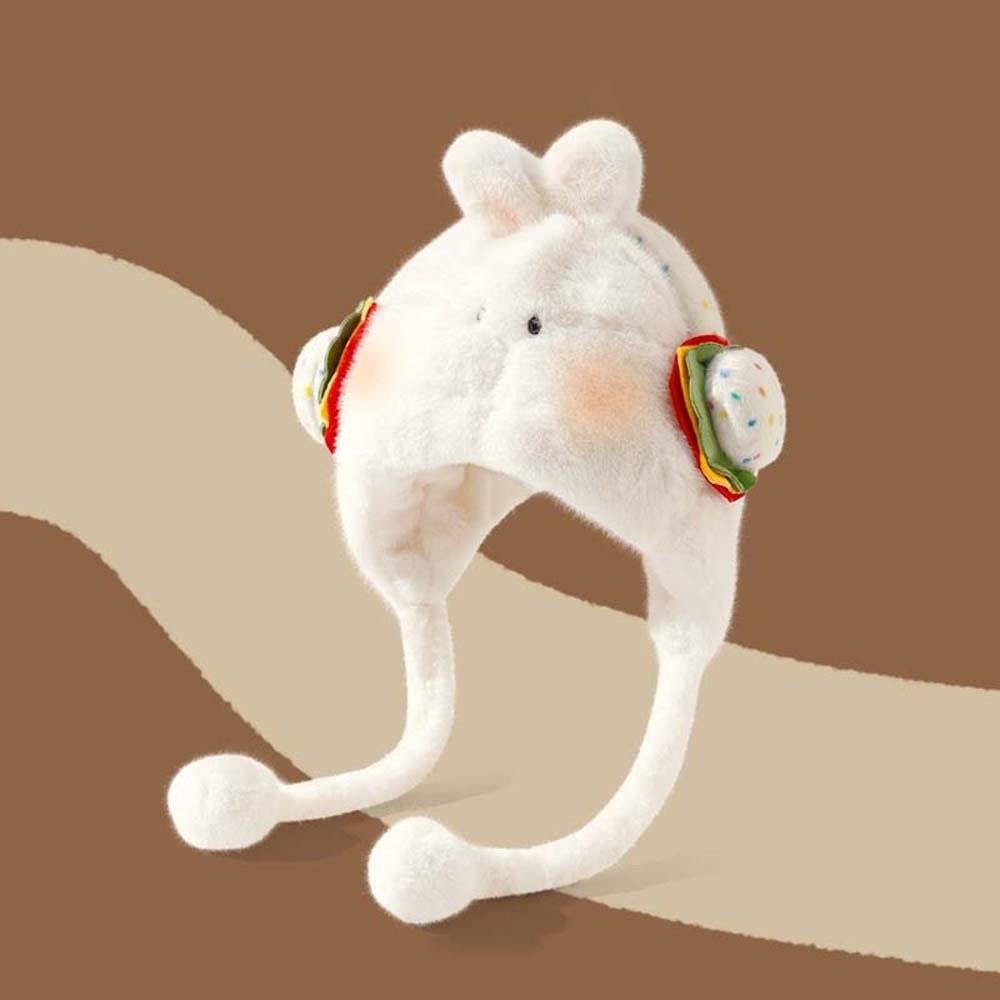 Penguin Winter Plush Hat Cartoon Hamburger Ear Protection Cap Skiing Bear Lei Feng Hat  Autumn