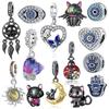 Темная Серия Медь Кошка&Перо Череп&Демонические Глаза&Руки&Очаровательное Сердце Подвеска Шарм Подходит для DIY Браслета Ювелирные Изделия