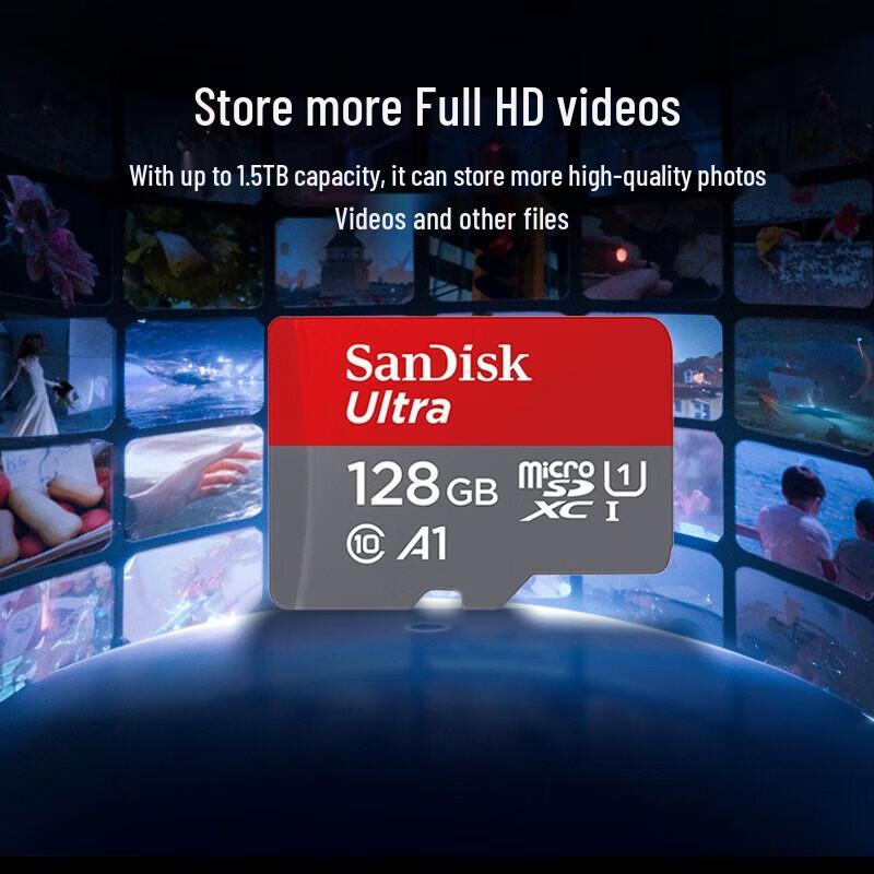 SanDisk Экстремальная MicroSD-карта 128 ГБ A1 U1 C10