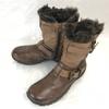 Earth shoe kalso Кожа Мех Боковая молния Ботинки Коричневый 7B/23.524.0см(ИСПОЛЬЗОВАЛ)