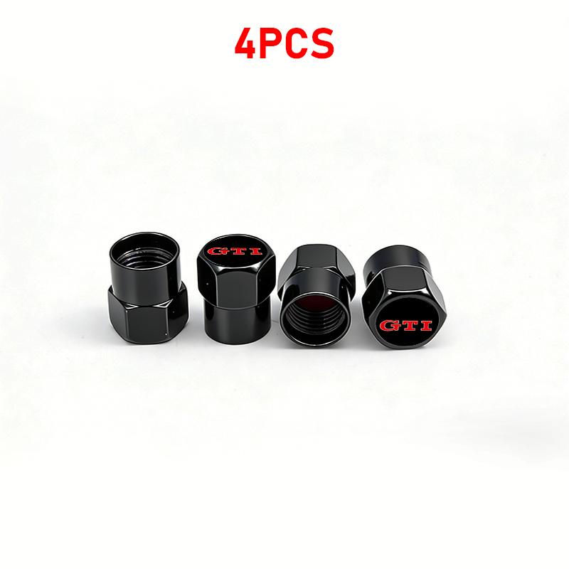 T254Pcs Car Wheel Tire Valve Caps Air Stem Tyre Plug Accessory For Volkswagen VW GTI R Golf 5 7 6 4 Polo Tiguan Passat Jetta Lavida