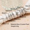 Fashion Hollow Butterfly Ring Set 9PCS Elegant Vintage Crystal Women Finger Cute Pearl Jewelry Wedding Party Gift