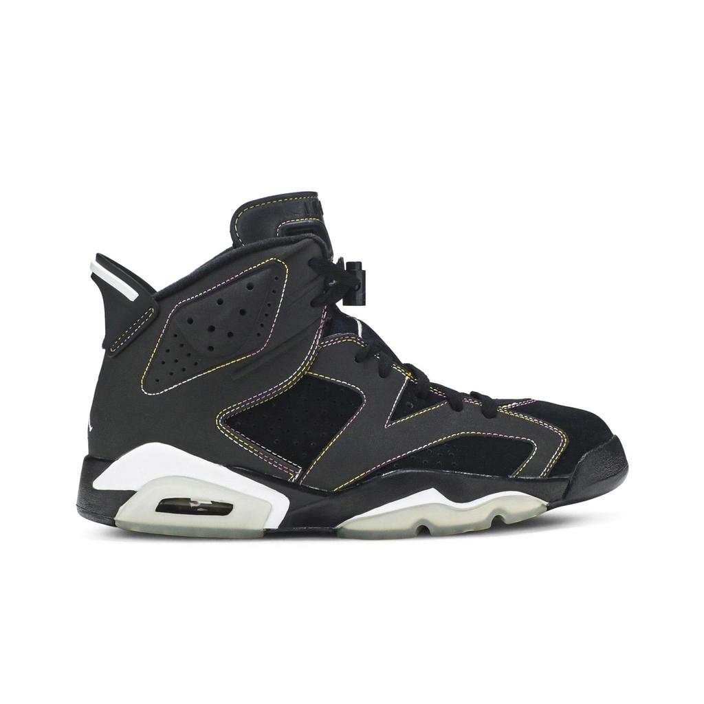 Air Jordan 6 Retro 'Lakers' (Unisex) Black / Varsity Purple / White / Varsity Maize Vintage Basketball Shoes 384664 002